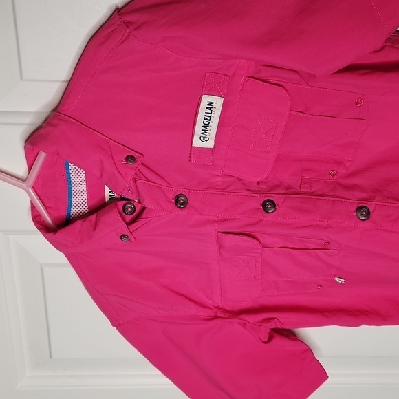 Magellan Girls Pink Fish Gear Shirt Size XS NWT - Picture 2 of 12
